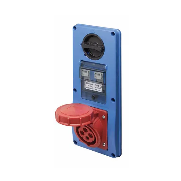 EC690 VERT.SOCKET 2P+E 16A SWITCH&FUSE HOLDER IP65