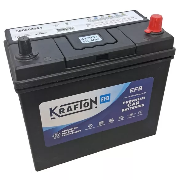 Krafton EFB 50Ah 440A Jobb+ Akkumulátor (EFB550503044)