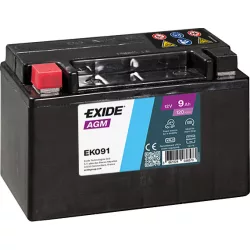 Exide AGM 9Ah 120A Bal+ Akkumulátor (EK091)