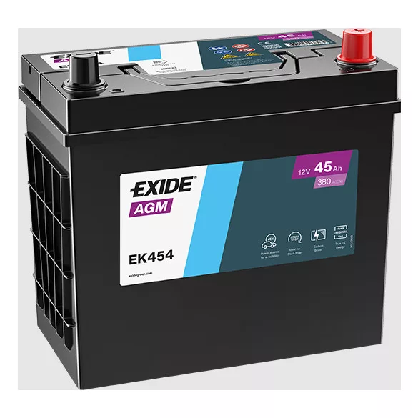 Exide AGM 45Ah 380A Jobb+ Akkumulátor (EK454)