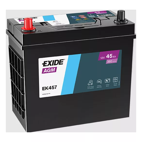 Exide AGM 45Ah 350A Bal+ Akkumulátor (EK457)