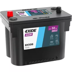 Exide AGM 50Ah 800A Közép sarus Akkumulátor (EK508)