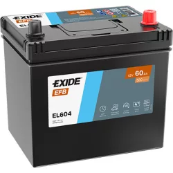 Exide EFB 60Ah 520A Jobb+ Akkumulátor (EL604)