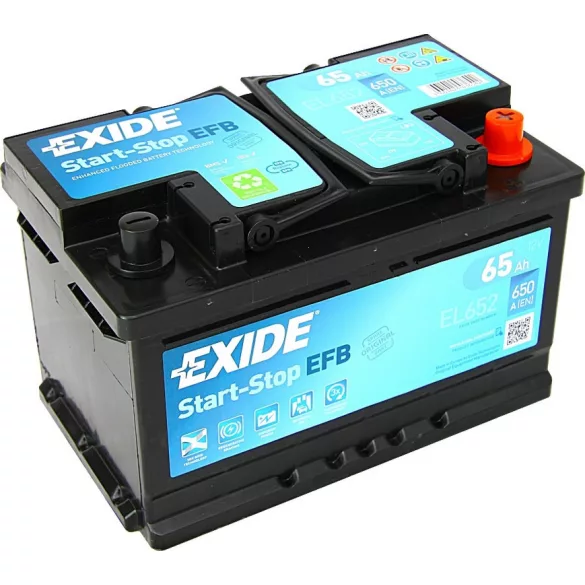 Exide EFB 65Ah 650A Jobb+ Akkumulátor (EL652)