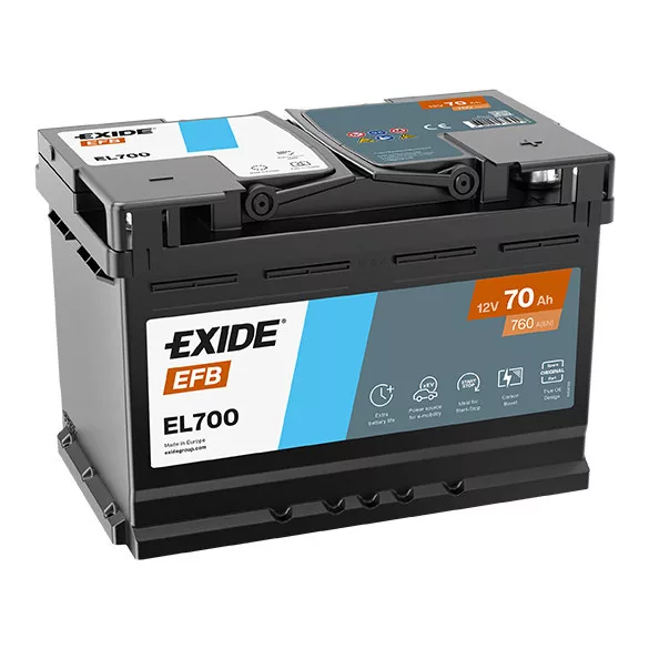 Exide EFB 70Ah 760A Jobb+ Akkumulátor (EL700)