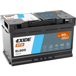 Exide EFB 80Ah 800A Jobb+ Akkumulátor (EL800)
