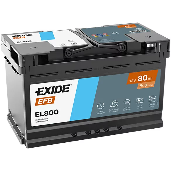 Exide EFB 80Ah 800A Jobb+ Akkumulátor (EL800)
