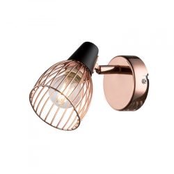 ELMARK AMBIX SPOT FALI LÁMPA FEKETE ÉS RÉZ 1xE14