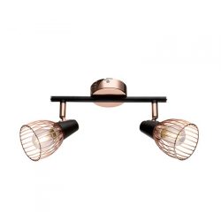 ELMARK AMBIX MENNYEZETI LÁMPA FEKETE ÉS RÉZ 2xE14