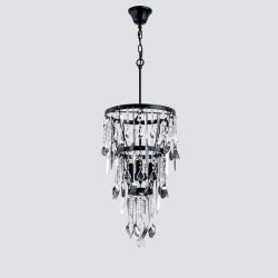 ELMARK DINNER CSILLÁR FEKETE ÉS KRÓM 3xE14