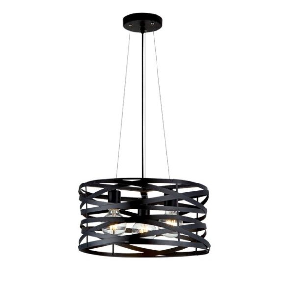 ELMARK HELIX CSILLÁR MATT FEKETE 3xE27