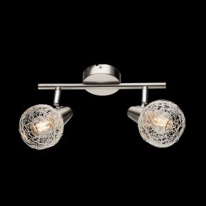 ELMARK JULIE MENNYEZETI LÁMPA SZATÉN NIKKEL 2xE14