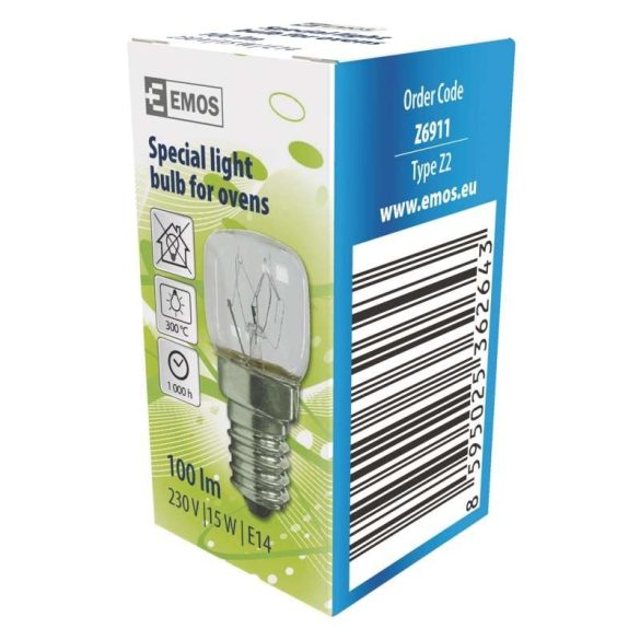 EMOS 230V-os sütő izzó, E14-es foglalat 15W Z6911