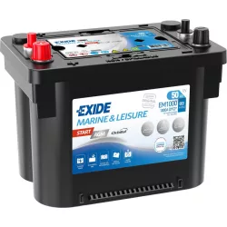 Exide Start AGM 50Ah 800A Bal+ Akkumulátor (EM1000)