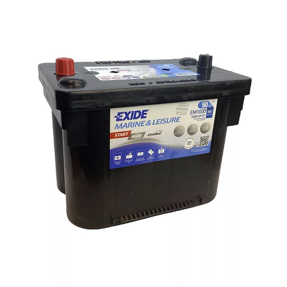 Exide Start AGM 50Ah 800A Bal+ Akkumulátor (EM1000)
