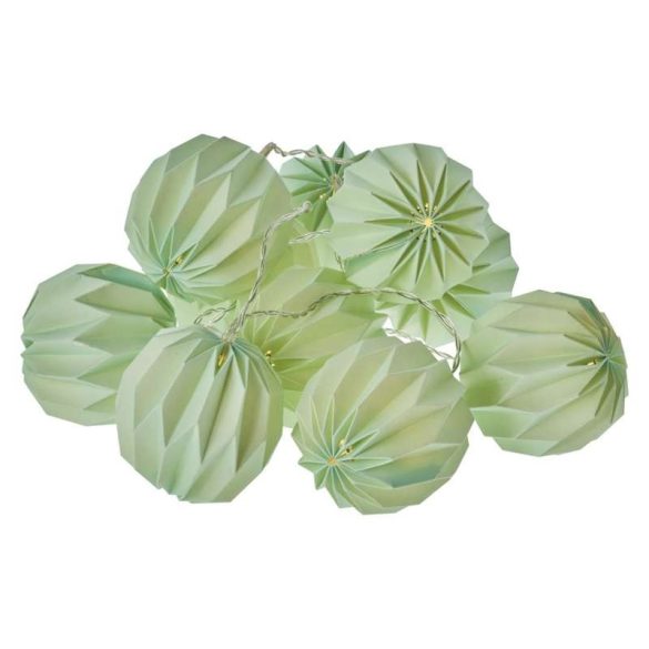 HOME DECO FÉNYF PAPÍR LAMPION MELANGE 10LED 2xAA IDŐZ. MELEG F