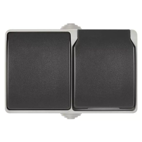 EMOS Aljzat és váltókapcsoló IP44 SCHUKO A1396.2