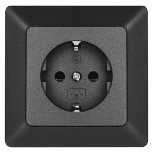 EMOS Csatalakozó aljzat SCHUKO, antracit A6002.2