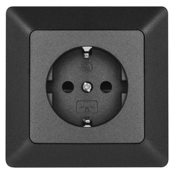 EMOS Csatalakozó aljzat SCHUKO, antracit A6002.2