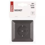EMOS Csatalakozó aljzat SCHUKO, antracit A6002.2