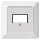 EMOS Adat-csatlakozó aljzat burkolat 2xRJ45 A6004.4