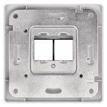 EMOS Adat-csatlakozó aljzat burkolat 2xRJ45 A6004.4