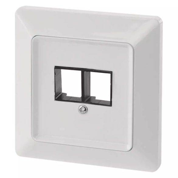 EMOS Adat-csatlakozó aljzat burkolat 2xRJ45 A6004.4