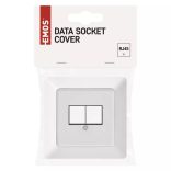 EMOS Adat-csatlakozó aljzat burkolat 2xRJ45 A6004.4