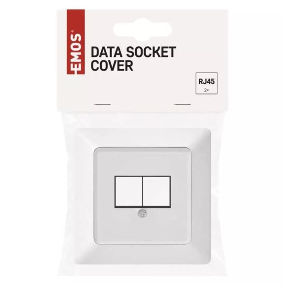 EMOS Adat-csatlakozó aljzat burkolat 2xRJ45 A6004.4