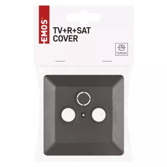 TV+R+SAT Csatlakozó aljzat burkolat, antracit A6004.8