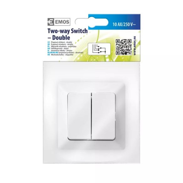 EMOS dupla váltókapcsoló A6100.3