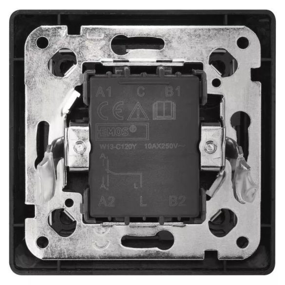 EMOS Váltókapcsoló, antracit A6100.5