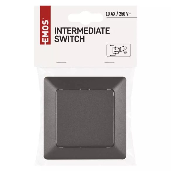 EMOS Keresztkapcsoló, antracit A6100.7
