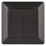 EMOS dupla váltókapcsoló, antracit A6100.8