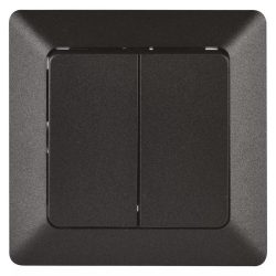 EMOS dupla váltókapcsoló, antracit A6100.8
