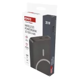EMOS Powerbank WI 1046, 10 000 mAh, 20 W+Wireless magsafe, szürke, B0551GY
