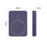 EMOS Powerbank WI 522, 5 000 mAh, 20 W+Wireless, magsafe, kék B0555BL