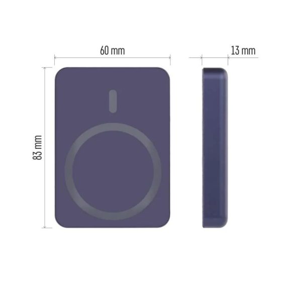 EMOS Powerbank WI 522, 5 000 mAh, 20 W+Wireless, magsafe, kék B0555BL