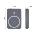 EMOS Powerbank WI 522, 5 000 mAh, 20 W+Wireless, szürke B0555GY