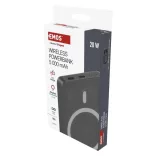 EMOS Powerbank WI 522, 5 000 mAh, 20 W+Wireless, szürke B0555GY