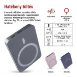 EMOS Powerbank WI 522, 5 000 mAh, 20 W+Wireless, magsafe, szürke B0555GY