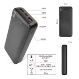 EMOS Powerbank AlphaQ3, 20 000 mAh, 22,5 W, fekete