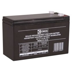   EMOS 12V/7,2Ah zárt,savas ólomakkumulátor 151x65x94mm Faston:4,7mm  B9654