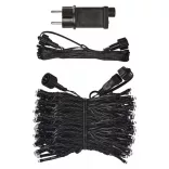 Alapkészlet Stand. sorolható füzérekhez,10m,kültéri,meleg fehér, időzítő D1AW01