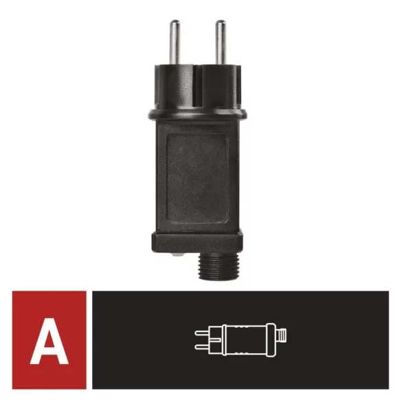 Tápegység Standard/Profi karácsonyi sorolható füzérekhez,kül- és beltéri,időzítő