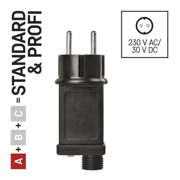 Tápegység Standard/Profi karácsonyi sorolható füzérekhez,kül- és beltéri,időzítő