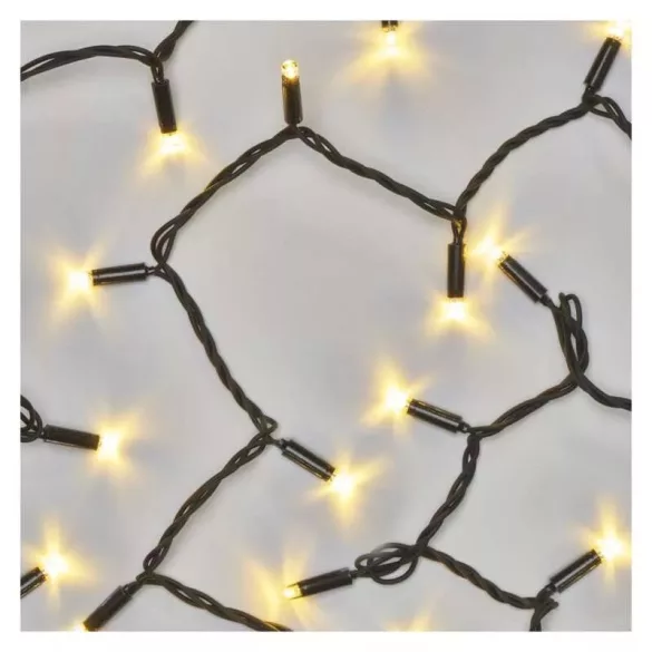 Profi LED sorolható füzér, fekete, 10 m, kültéri és beltéri, meleg fehér D2AW03