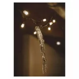 Profi LED sorolható füzér, fekete, 10 m, kültéri és beltéri, meleg fehér D2AW03