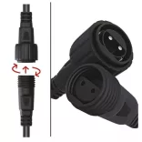 Profi LED sorolható füzér,fekete-süni,3m,kültéri és beltéri,hideg fehér ZY2304