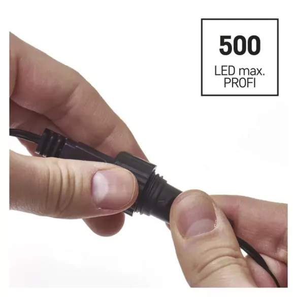 Profi LED sorolható füzér,fekete-süni,3m,kültéri és beltéri,hideg fehér ZY2304